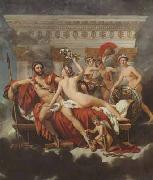 Jacques-Louis David Mars disarmed by venus and the three graces (mk02) Spain oil painting reproduction
